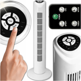 Carruzzo Exclusive Line Tower Fan 3v1 Aroma stĺpový ventilátor, biely